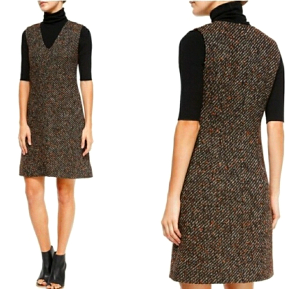 Theory Drikan Tweed A-Line Dress Sz 6
